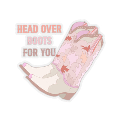 head over boots - vinyl sticker