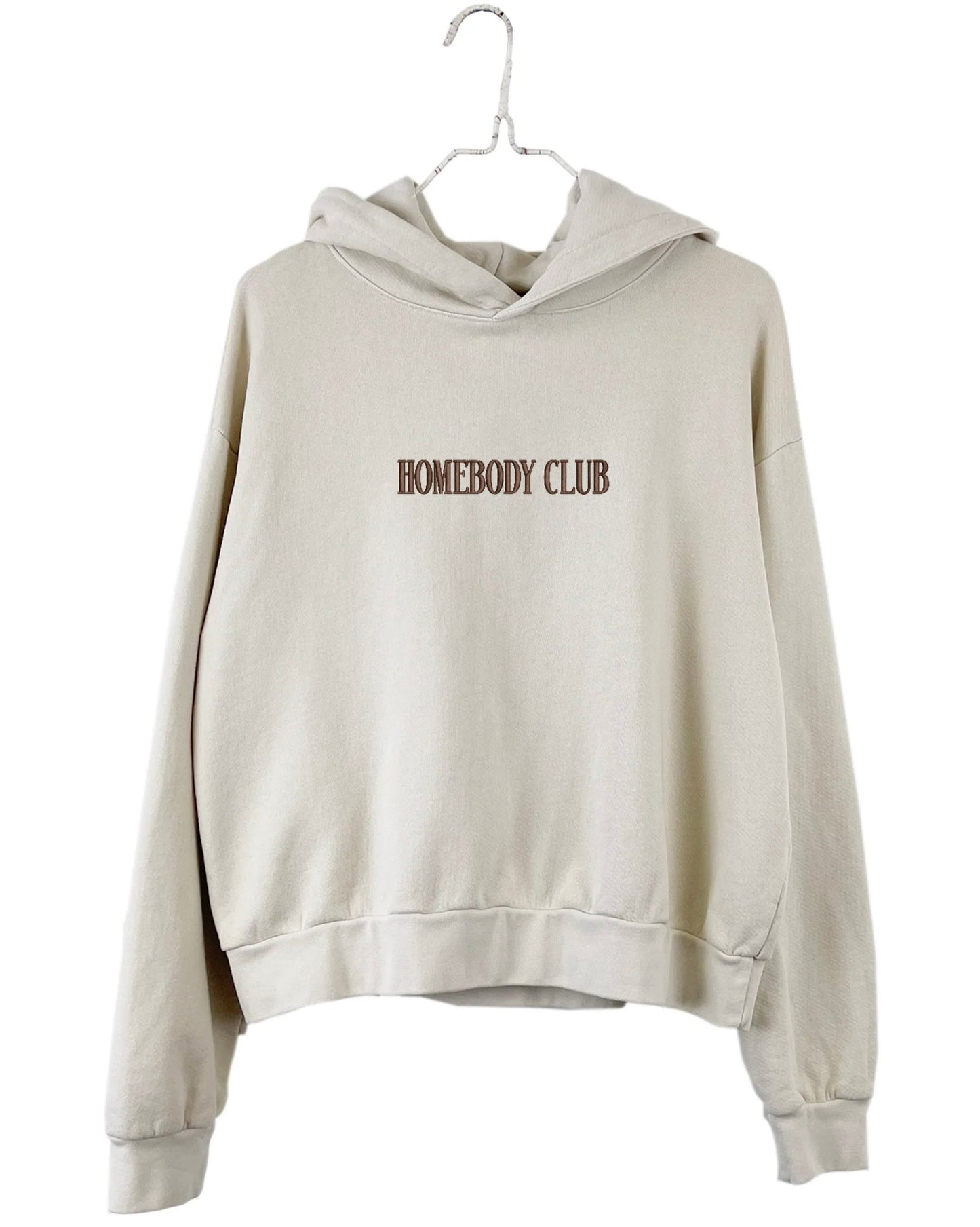 embroidered homebody club - lightweight hoodie