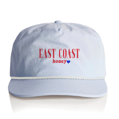 embroidered east coast honey - surf rope snapback