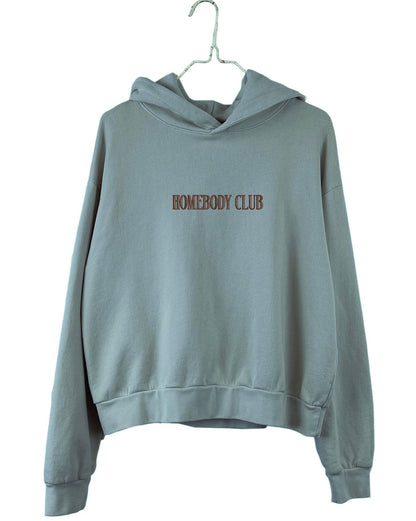 embroidered homebody club - lightweight hoodie