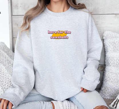 here for the seashells - oversized crewneck