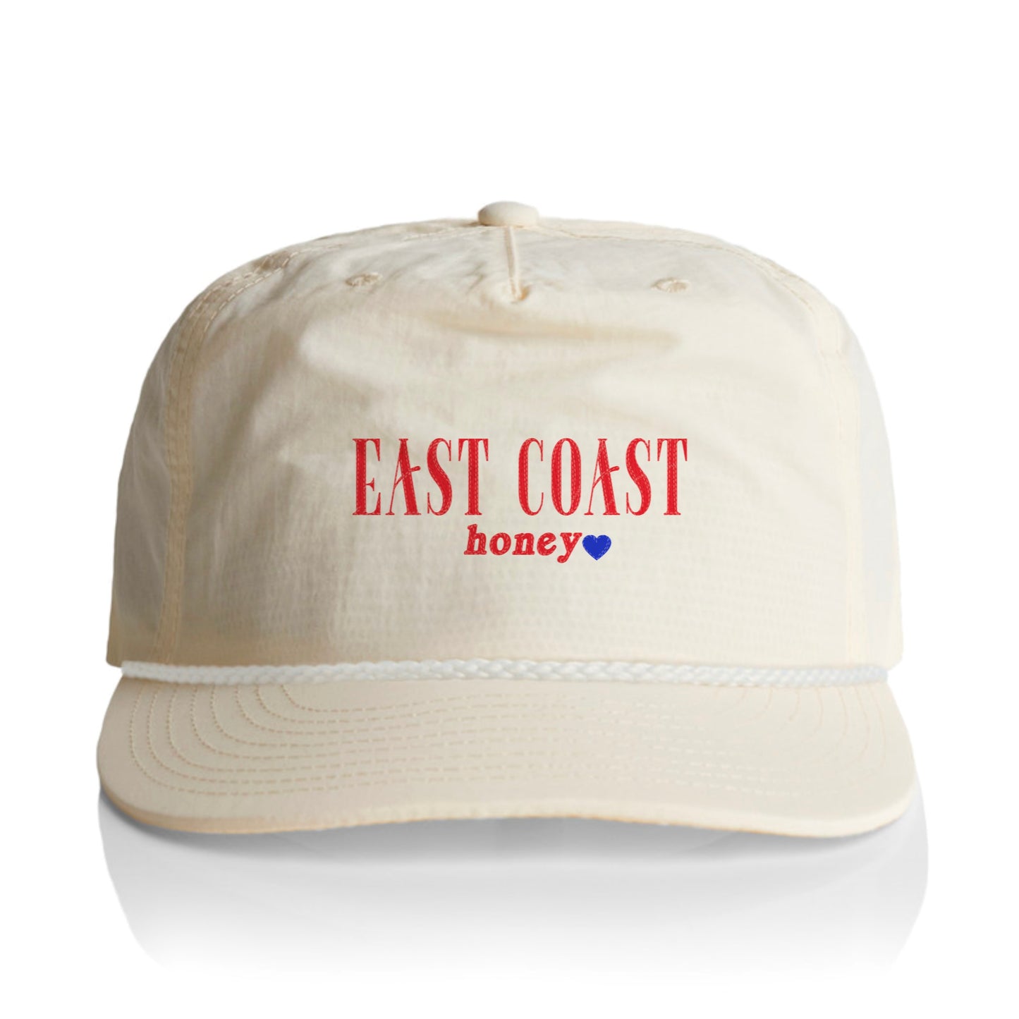 embroidered east coast honey - surf rope snapback