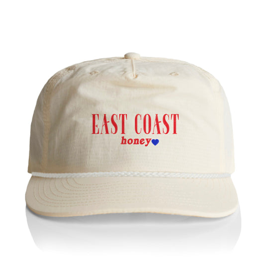 embroidered east coast honey - surf rope snapback