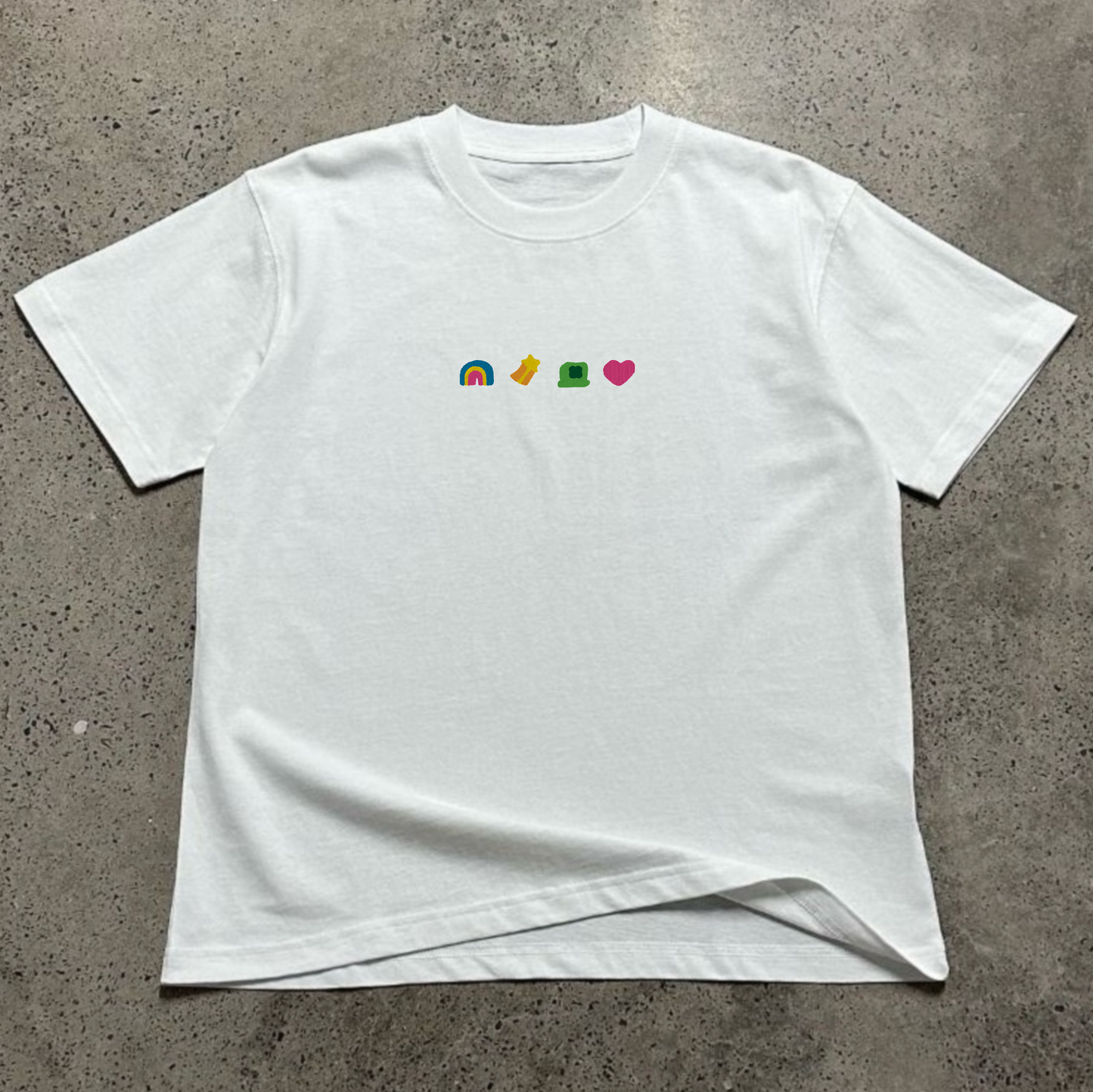 embroidered lucky charms tee