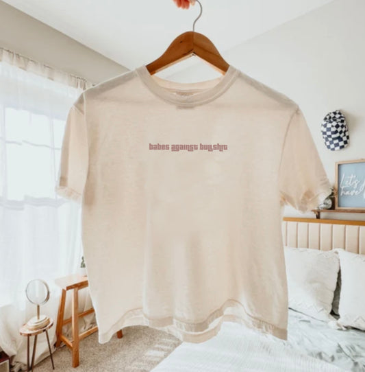 babes against bullshit - boxy tee